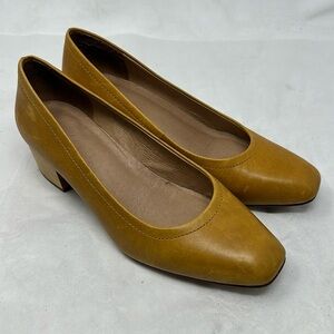 Madewell Wooden Block Heeled Shoes Size 6.5